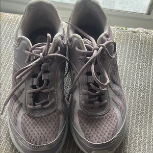 Gray and Pink Athletic Sneakers